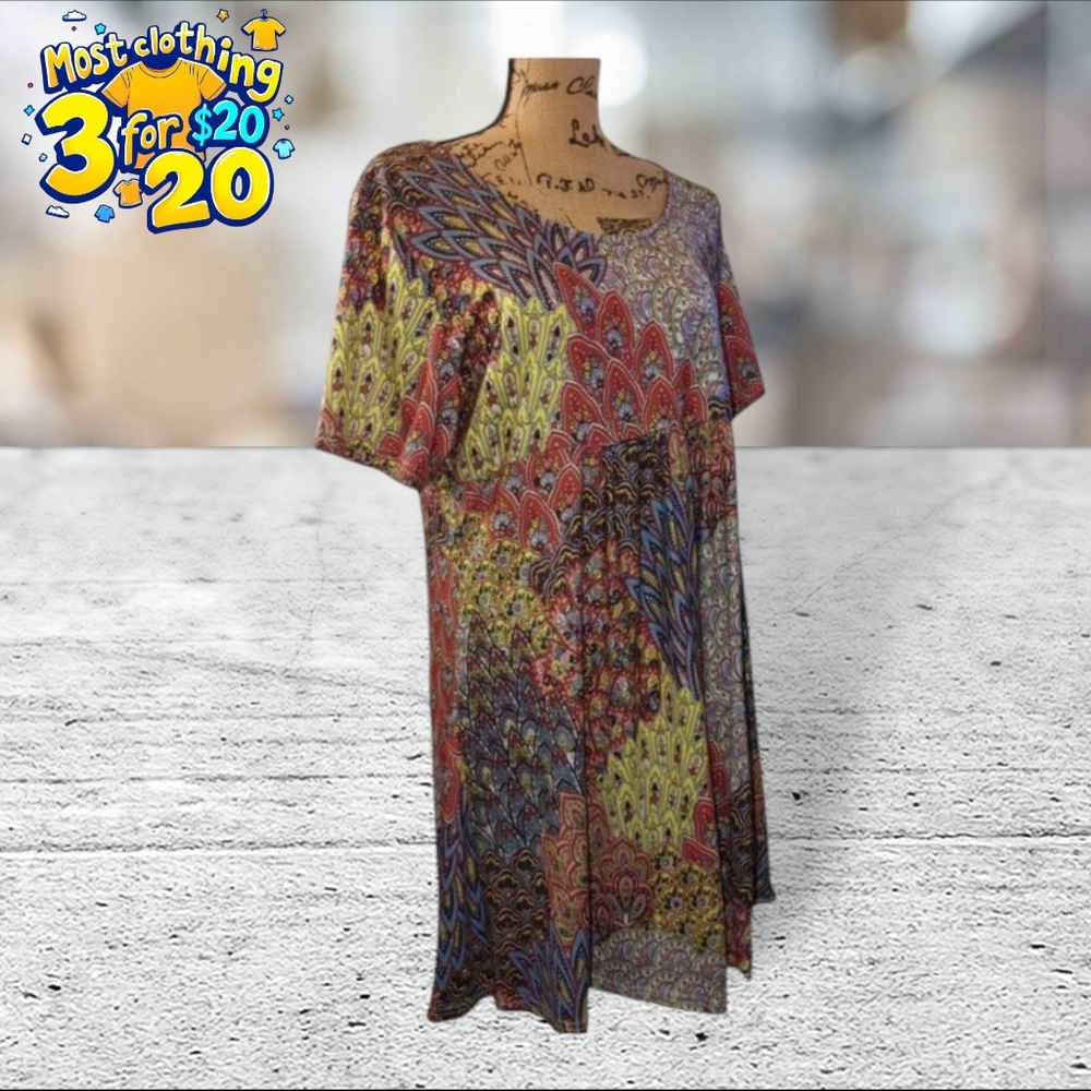 Reborn paisley print dress size 1X